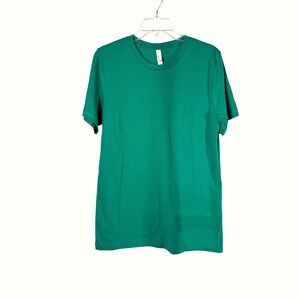 Bella + Canvas Women Green Short Sleeve Crew Neck Cotton T-Shirt Size M 3001